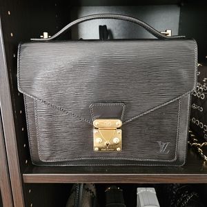 Louis Vuitton Vintage Black Epi Monceau